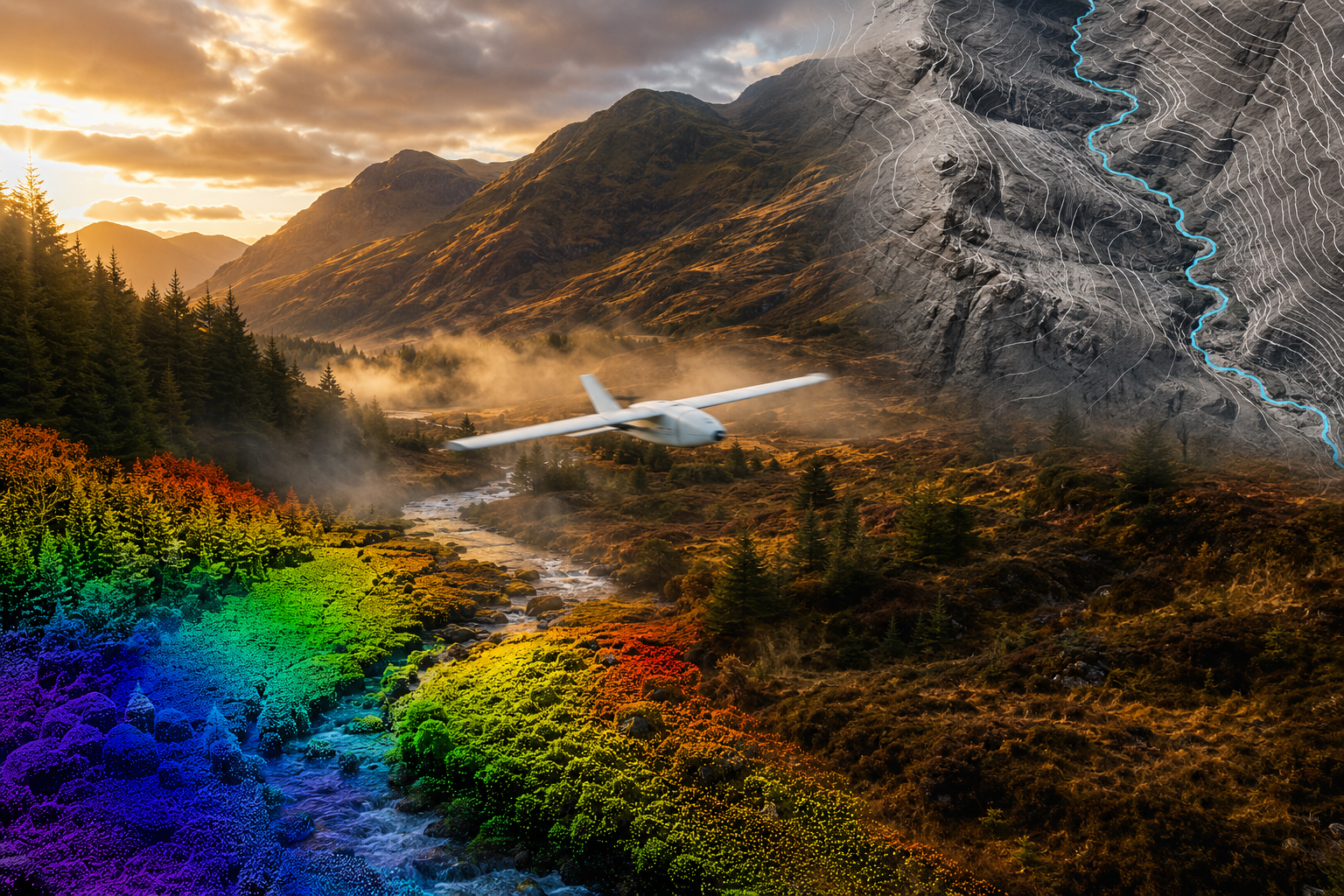 Calair Burn UAV LiDAR & Photogrammetry — Ballimore Restoration, Scotland project image