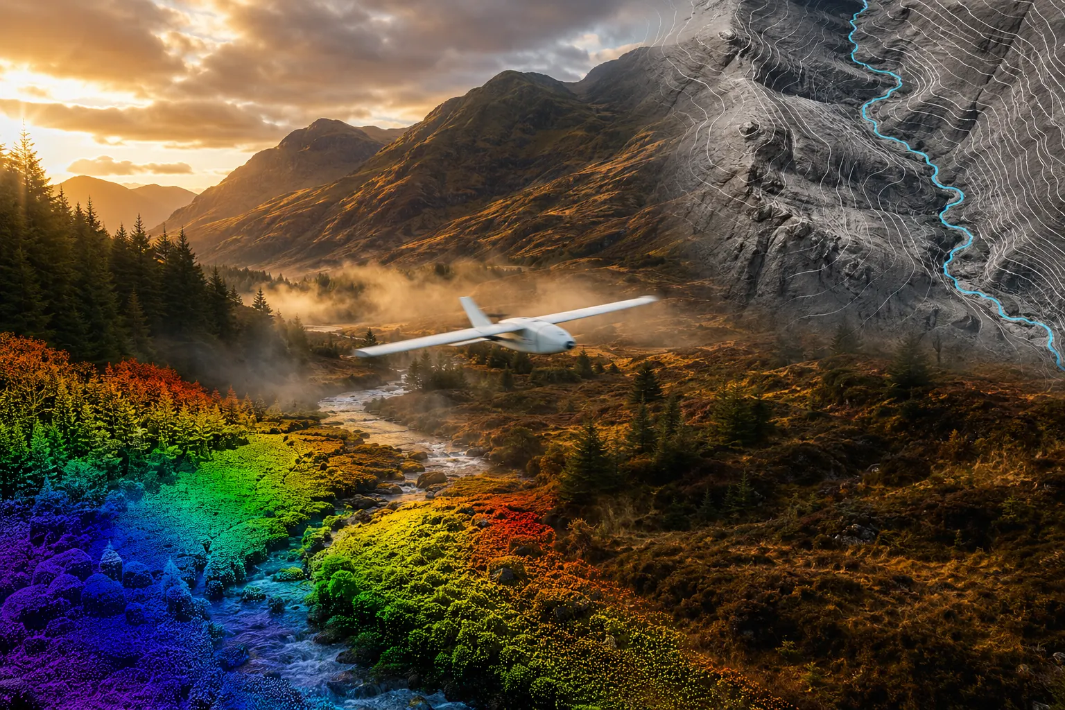 Calair Burn UAV LiDAR & Photogrammetry — Ballimore Restoration, Scotland project image