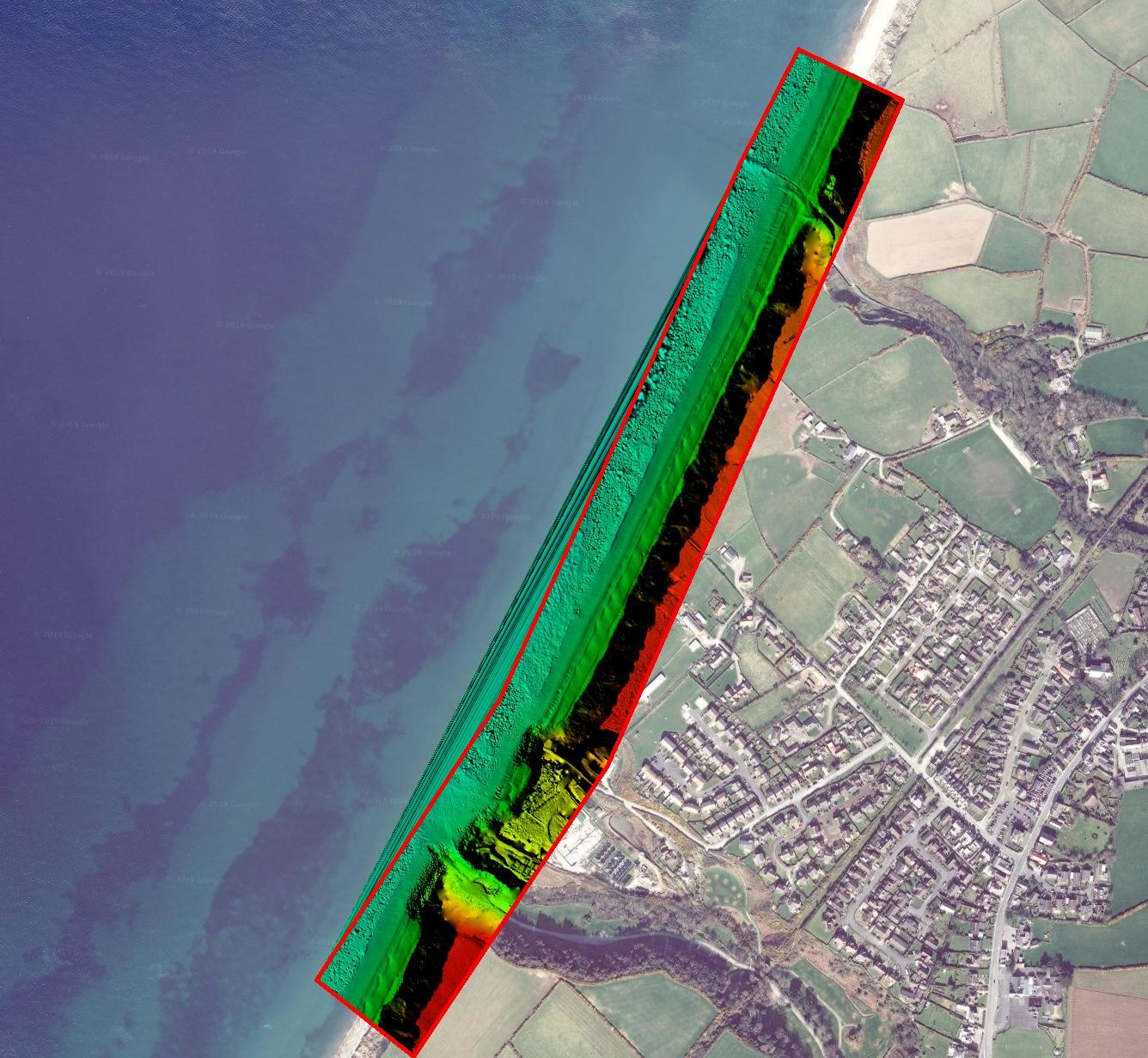 Digital Terrain Model of the Kirk Michael frontage