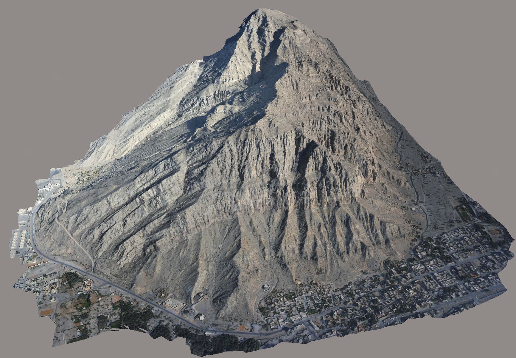 Khor Khwair limestone mountain — Angell Surveys 3D reality model from the 2017–2020 programme
