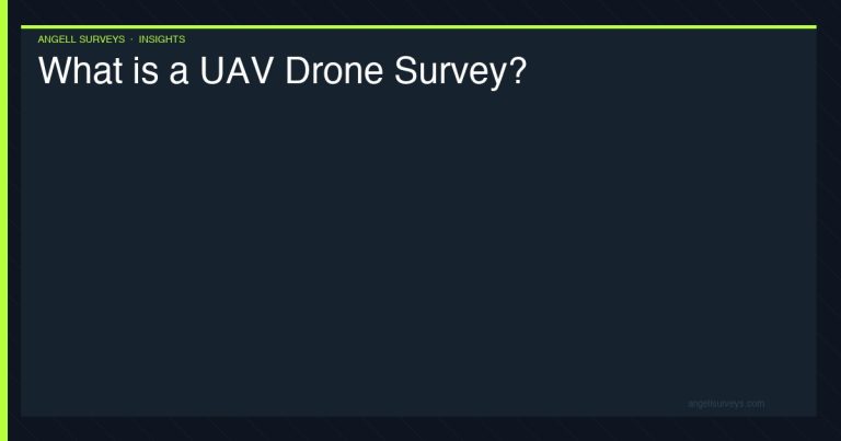 What is a UAV drone survey — aerial data capture explained