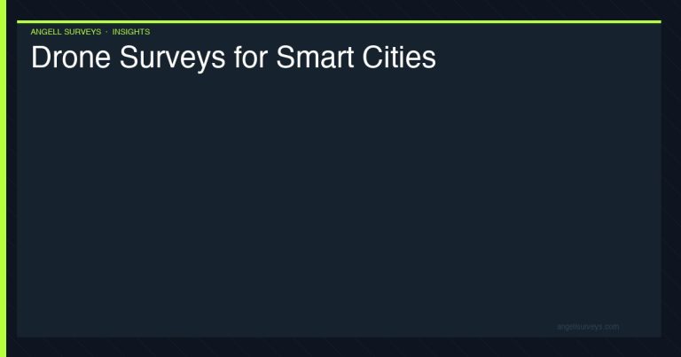 Drone surveys for smart cities — urban mapping and planning