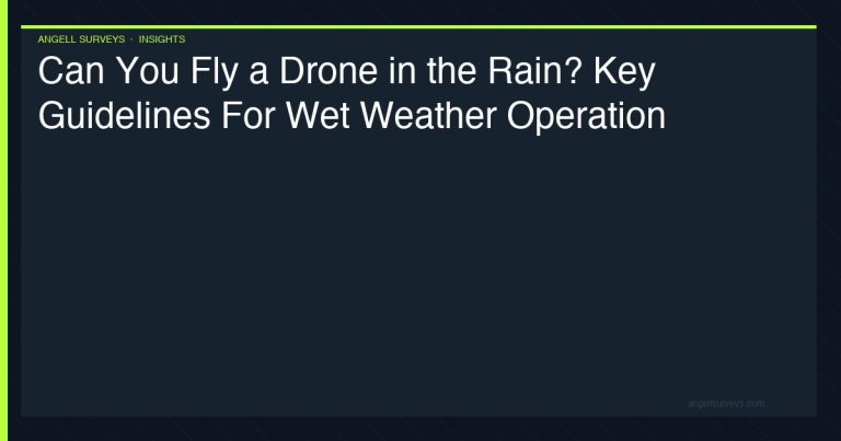 Can you fly a drone in the rain — key guidelines for wet weather operation