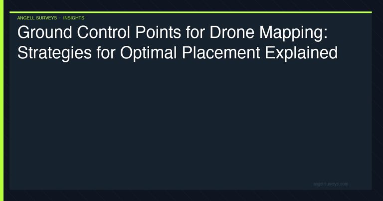 Ground control points for drone mapping — strategies for optimal placement