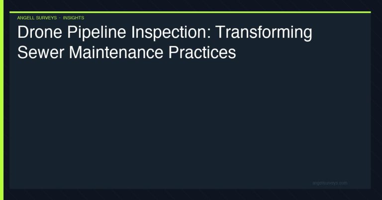 Drone pipeline inspection — transforming sewer maintenance practices