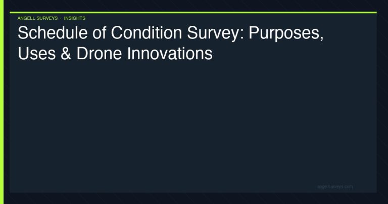 Schedule of condition survey — purposes, uses and drone innovations