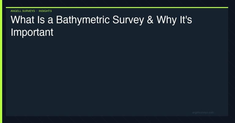 What is a bathymetric survey and why it's important
