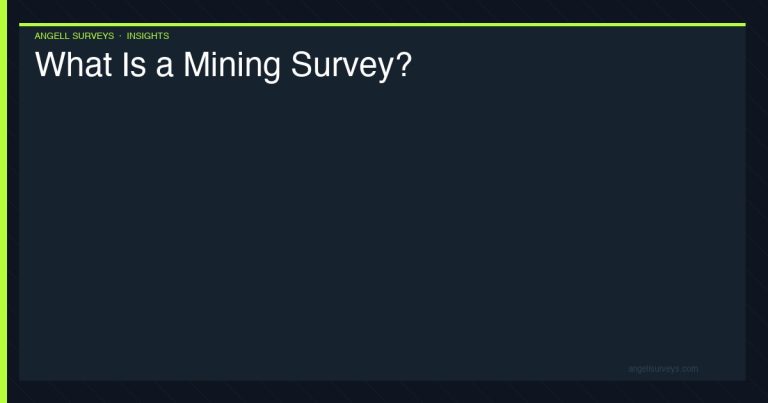 What is a mining survey — underground and opencast methods explained