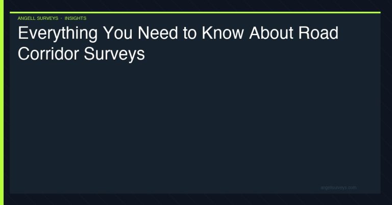 Everything you need to know about road corridor surveys